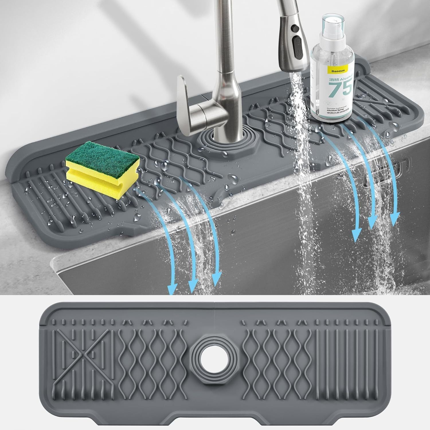 Silicone Tap Washer - Tapis de protection contre les éclaboussures