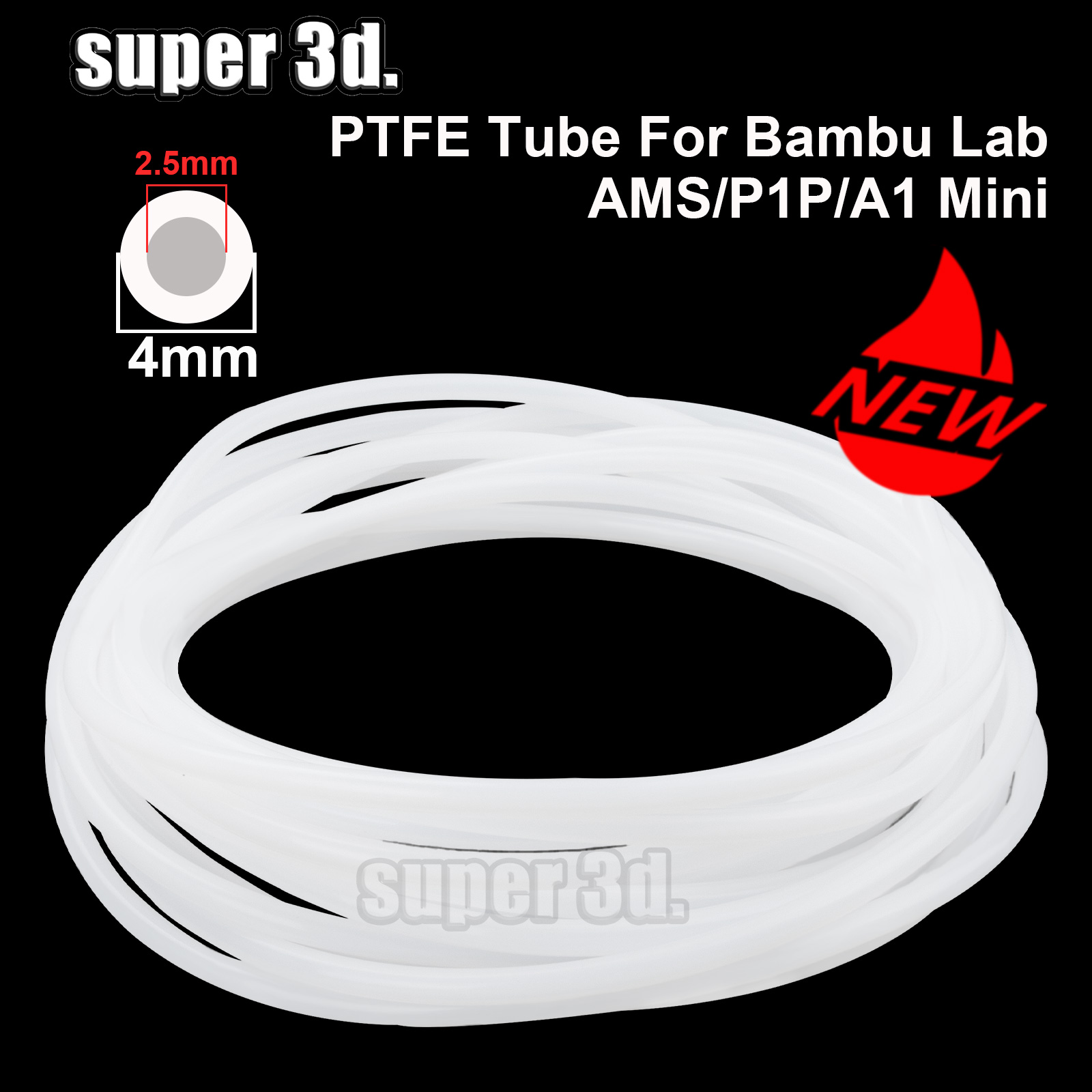 Ptfe Tape Thread - Tube PTFE pour imprimante 3D, 2.5mm