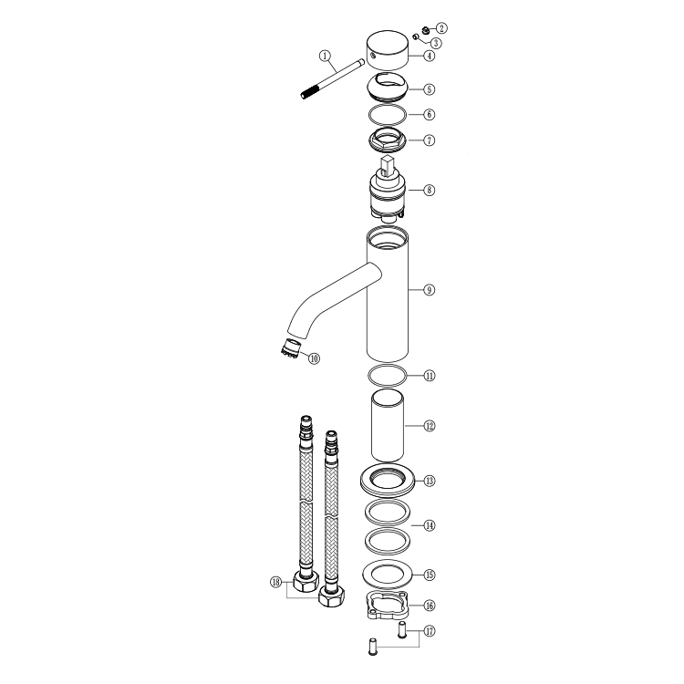 Robinet de lavabo de salle de  - Basin Mixer Cartridge avis et prix